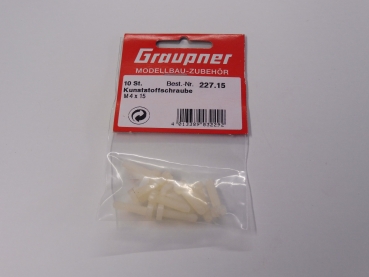 Graupner plastic screws M4x15 | 10 pieces # 227.15