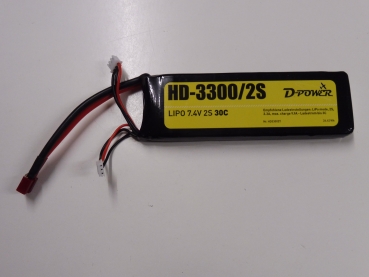 D-Power Lipo HD-3300 | 2S | 7,4V | 30C #HD33002T