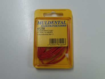 Shrink tubing red 1.6mm, 1m # 61210