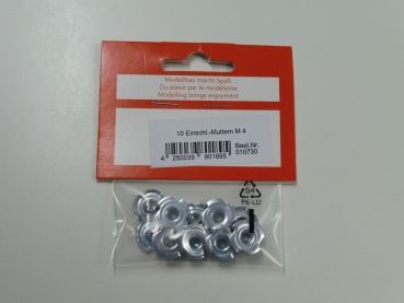 REM drive in nuts M4, 10 pieces # 010730