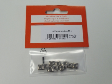 REM serrated nuts M4 | 10 pieces #10747