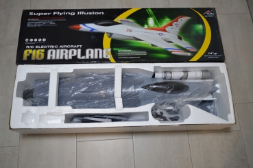 TIAN SHENG Super Flying Illusion F16 Airplane | Grau / Grün  #TS828-B