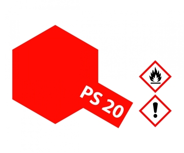 Tamiya Polycarbonat Spray PS-20 Fluorescent Red#86020