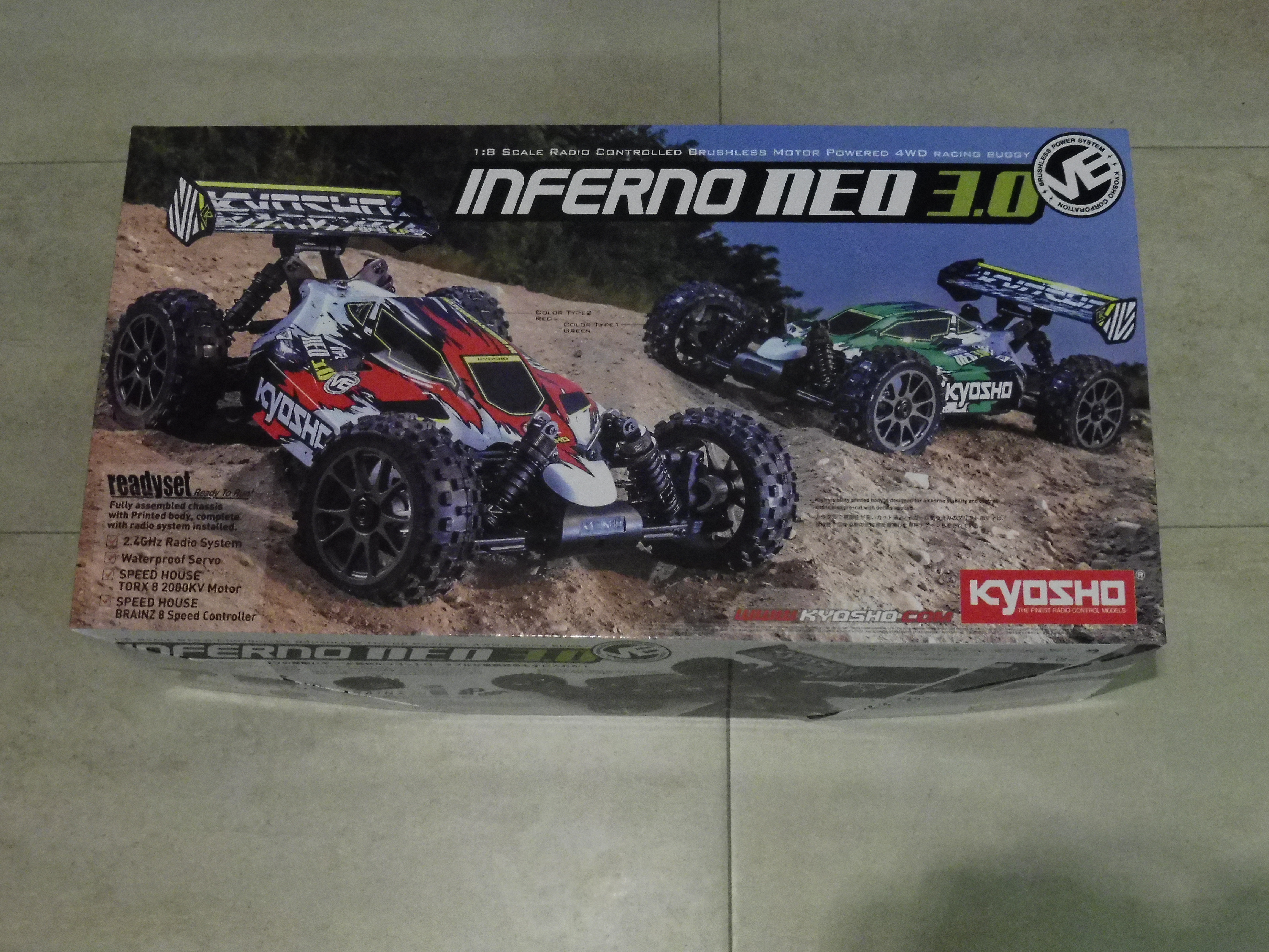 WMS RC SHOP   Kyosho Inferno Neo 3.0VE Green   Brushless Combo +