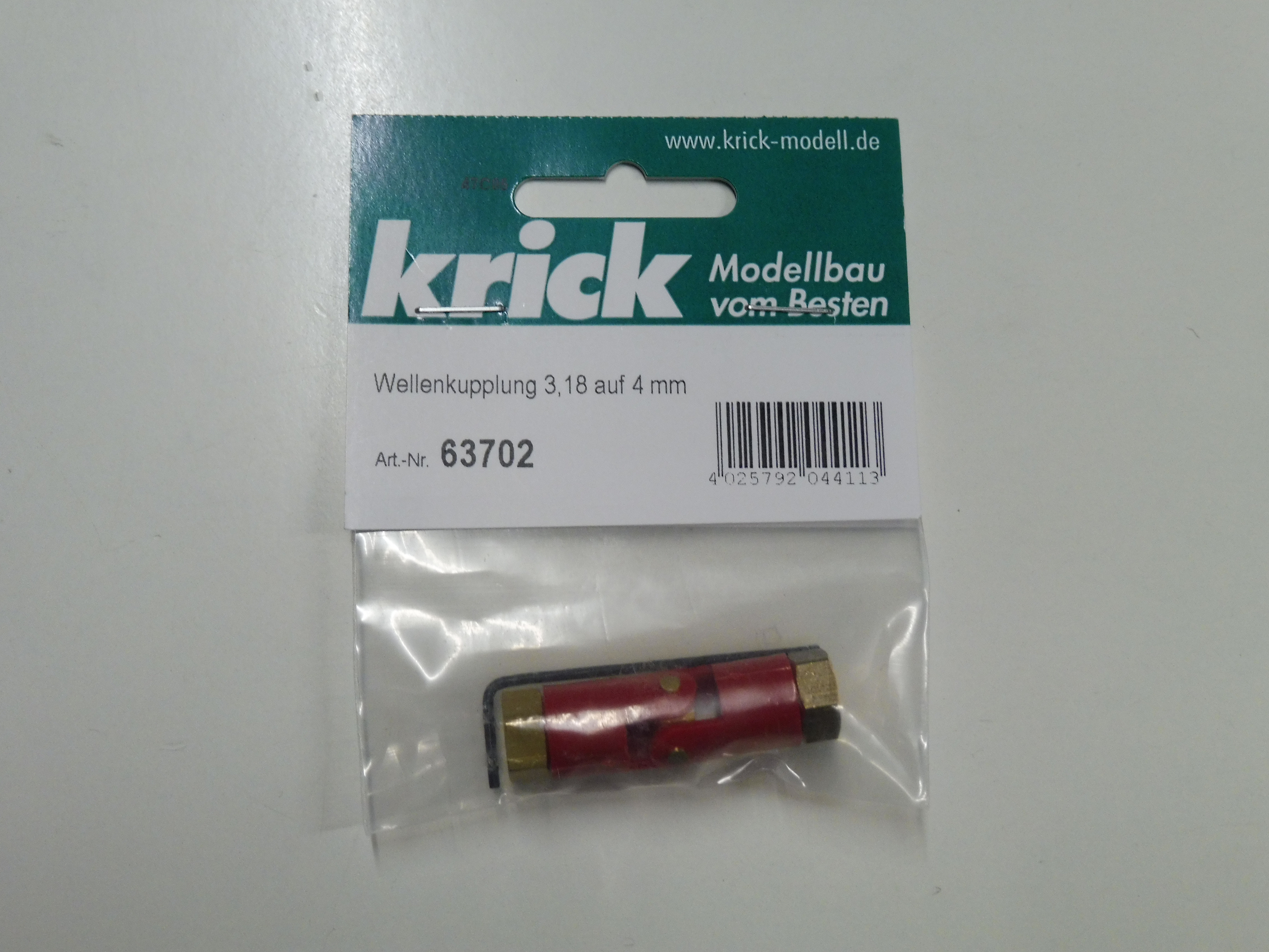 Krick 63702 Wellenkupplung 3,18 auf 4 mm 