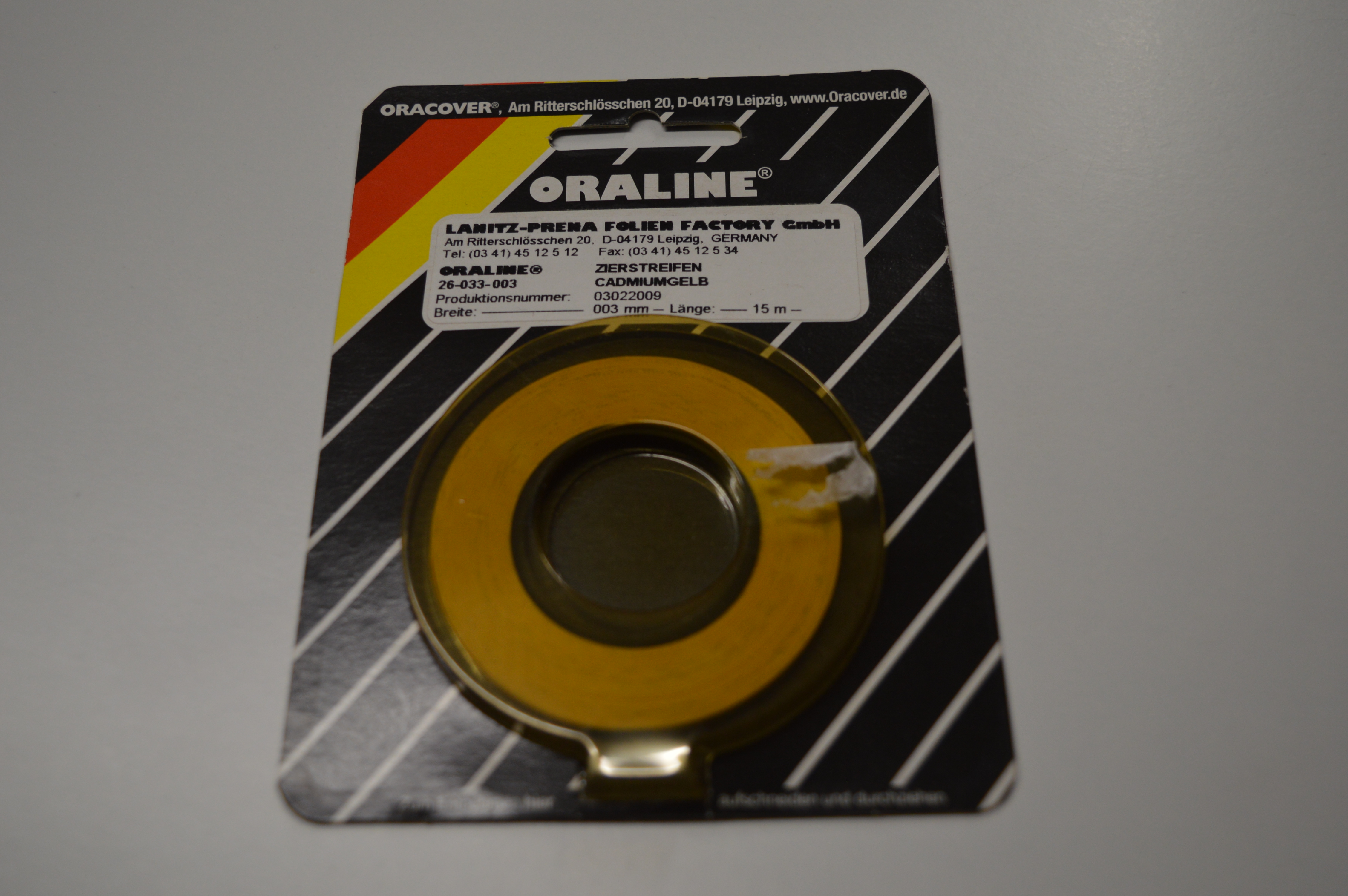 WMS RC SHOP - Oracover / Oraline decorative strips, Cadmium yellow, 3mm