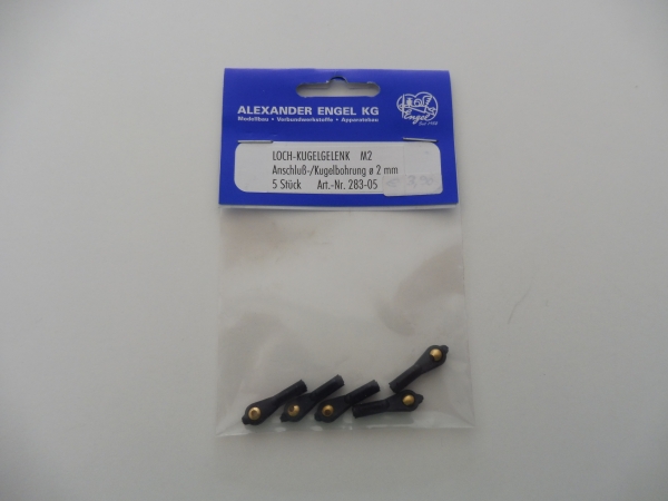 Ball joint M2, ball bore 2mm, 5 pieces #283-05