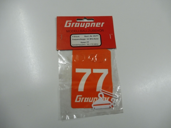 Graupner Frequenzflagge 35Mhz /Kanal 77 #35.77