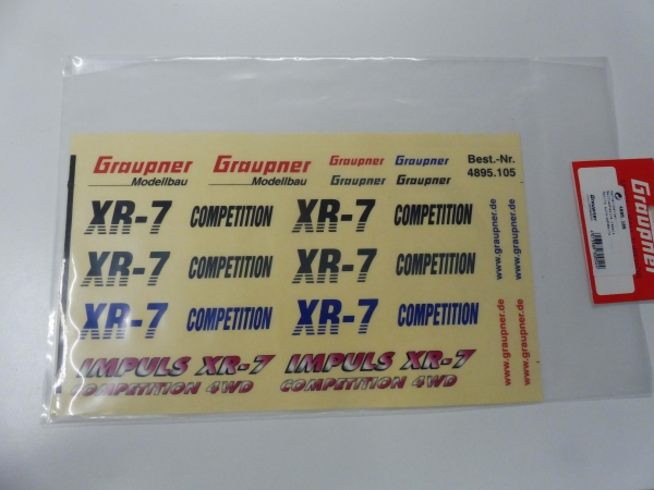 Graupner Impulse XR-7 Competition decal sheet #4895.105