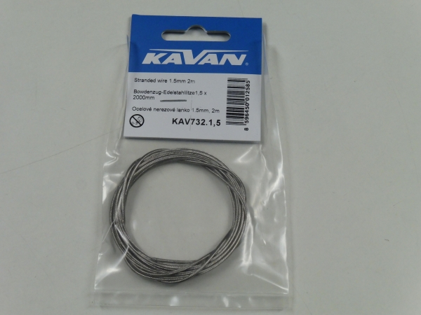 Kavan stainless steel wire rope 1.5mm / 2M #KAV732.1,5